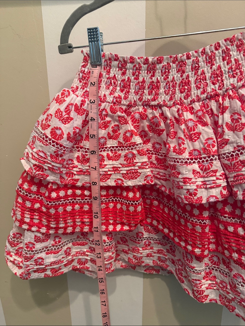 Roller Rabbit Red and White Ruffle Skirt - Picture 3 of 3